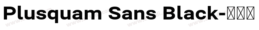 Plusquam Sans Black字体转换